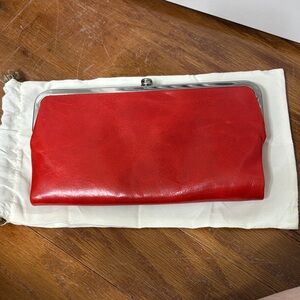 HOBO Red Leather Clutch